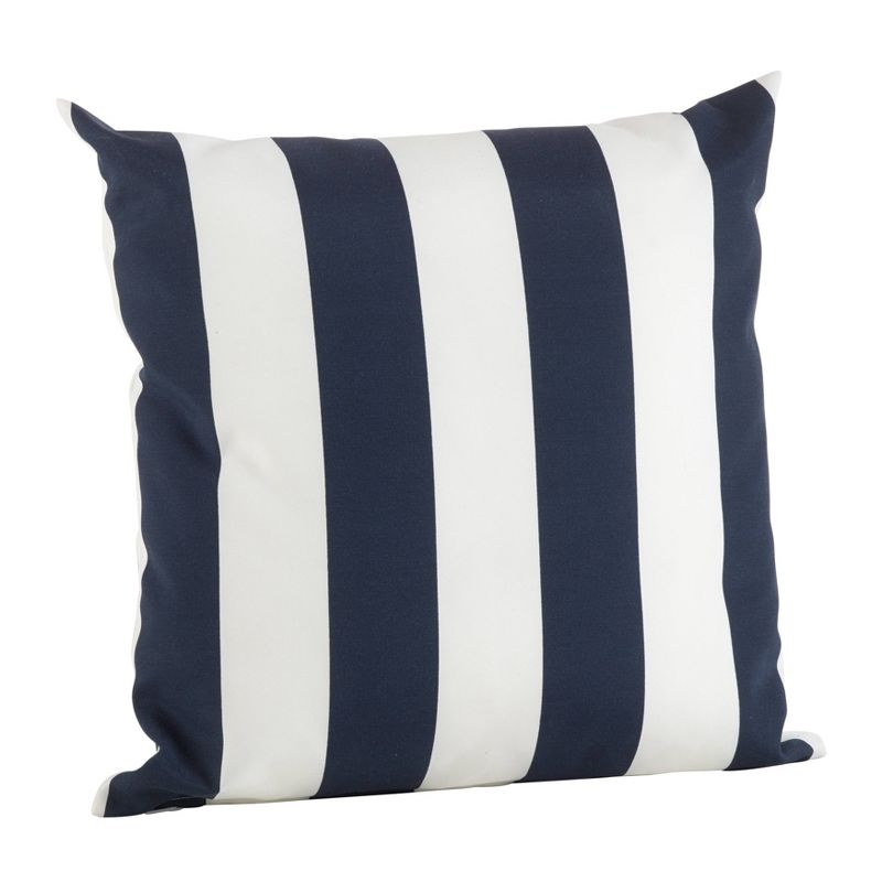 17"x17" Striped Poly Filled Indoor/Outdoor Accent Square Throw Pillow - Saro Lifestyle, 1 of 5