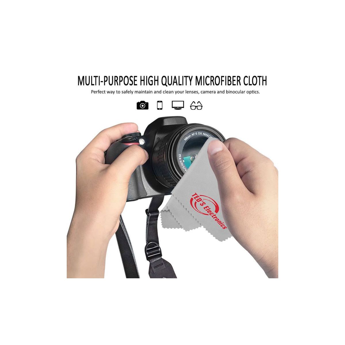 Bower 52mm Lens Cap Front Cover for Canon Nikon Sony Fujifilm SLR Mirrorless Camera - 10pk - thumbnail 3