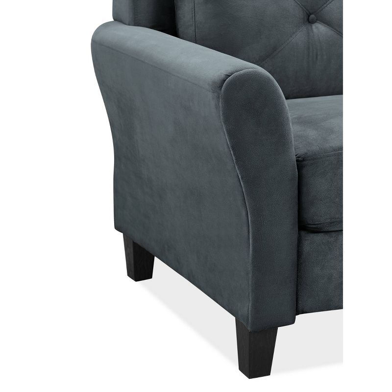 Harper Tufted Microfiber Chair - Lifestyle Solutions, 6 of 10