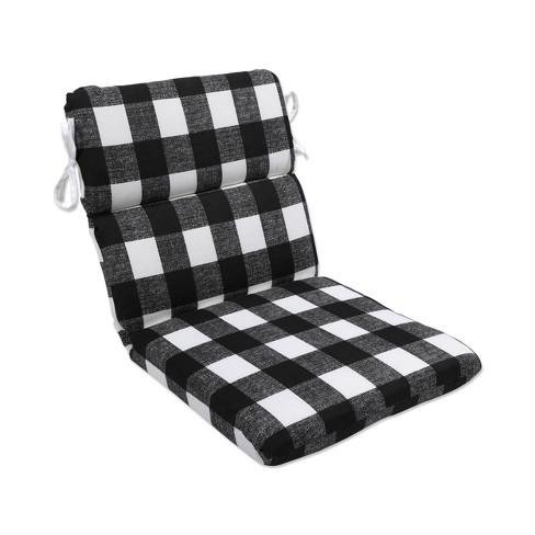 Anderson Rounded Corners Outdoor Chair Cushion Black - Pillow Perfect - image 1 of 4