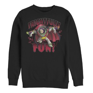 Men's Toy Story Halloween Frightfully Fun Buzz Sweatshirt - 1 of 3