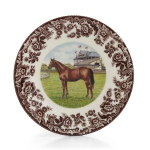 Spode Woodland 8” Salad Plate, Horses Motifs, Perfect for Thanksgiving and Other Special Occasions, Made in England from Fine Earthenware - 1 of 4