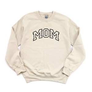 Simply Sage Market Women's Graphic Sweatshirt Embroidered Mom Varsity Outline - 1 of 3