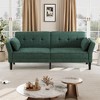 89" Futon Sofa Bed, Modern Sleeper Sofa with Adjustable Backrest & Armrest, Convertible Futon Couch Bed with 2 Pillows for Living Room, Bedroom - 3 of 4