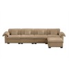 NicBex L-Shaped Sectional Sofa Large and Deep 3-Seat Sofa Couch with Storage Seats and Storage Ottomans, Modern Velvet Sofa with Soft Backrest - 2 of 4