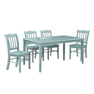 Boraam 5pc Colorado Dining Set Aspen Valley: Farmhouse Style, Wood Frame, Non-Extension Rectangular Table - 1 of 4