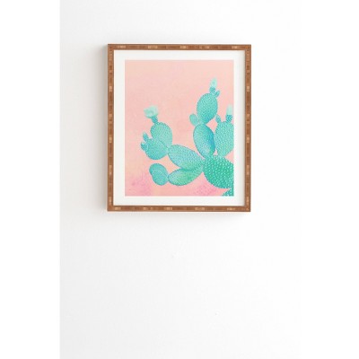 Kangarui Pastel Cactus Framed Wall Art 19" x 22.4" - Deny Designs