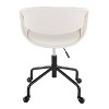 LumiSource Curvo Upholstered 4-Stars Task Chair PU - 4 of 4