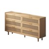 KIGFTSOD 59.06"6-Drawers Rattan Storage Dresser Rattan Drawer - 3 of 4