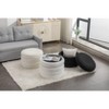 Racxily Soft Velvet Round Ottoman Footrest Stool - 3 of 4