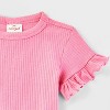 Baby Girls' Ribbed Top & Bottom Set - Cat & Jack™ - 3 of 3