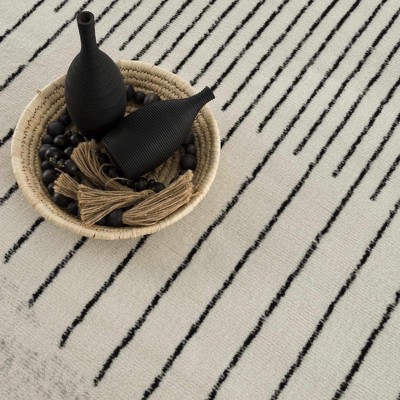 Hauteloom Angus Black&White Geometric Area Rug