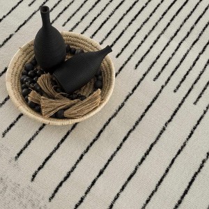 Hauteloom Angus Black&White Geometric Area Rug - 1 of 4