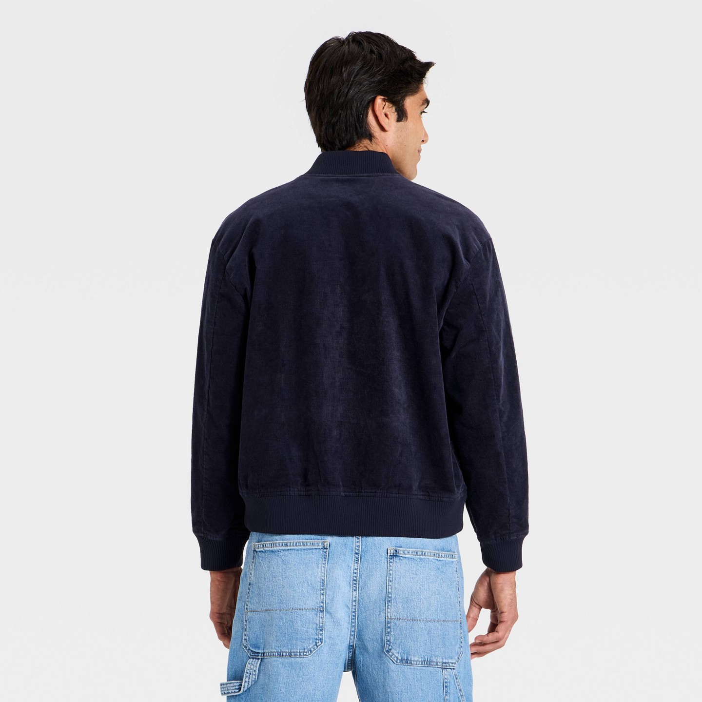 Мужская куртка Goodfellow & Co Corduroy Bomber, цвет: Тёмно-синий — фото 2