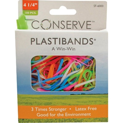 Baumgartens PlastiBands Size 4-1/4" 100/BX Assorted Colors SF6000