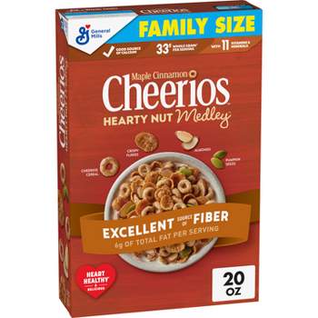 Cheerios Hearty Nut Medley Maple Cinnamon Family Size Cereal - 20oz