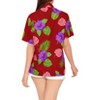 LA LEELA Women's Button Down Blouses Casual Summer Beach Party Blouse Shirt Open Front Colorful Button Up Short Sleeve Hawaiian Dresses - 4 of 4
