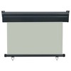 vidaXL Balcony Side Awning Grey Steel 41.3 x 98.4 in Adjustable Armrests - 4 of 4