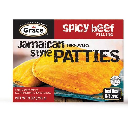 Grace Frozen Jamaican Style Patties with Spicy Beef Filling - 9oz