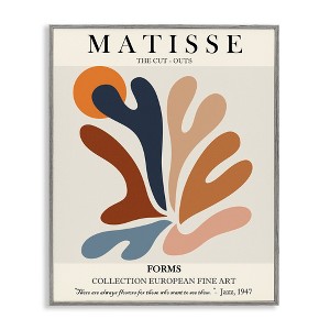 Stupell Industries Matisse Abstract Cut Out Forms Traditional Painting Black Framed Giclee Art - 1 of 4