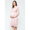 Hello MIZ Womens Floral Lace Surplice Maternity Dress - 2 of 4