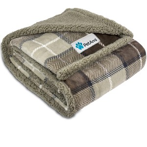 PetAmi Waterproof Dog Blanket for Bed Couch Sofa Cover, Reversible Faux Shearling Fleece Pet Throw - 1 of 4