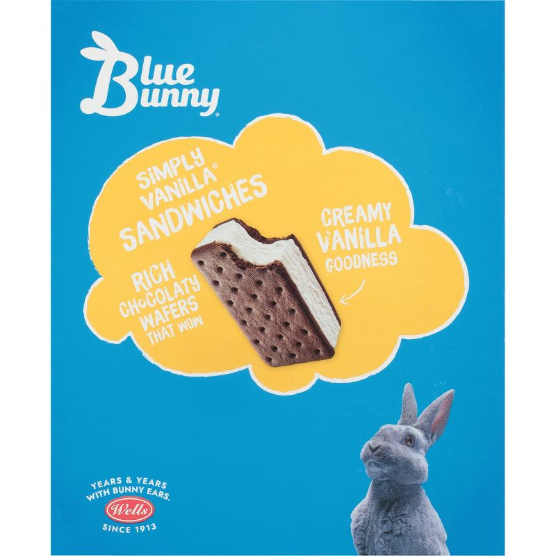 Blue Bunny Frozen Premium Sandwiches Vanilla - 9ct, 4 of 7
