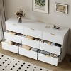 ORRD White 9-Drawer Dresser (63" Large Deep) – Wooden Storage for Bedroom, Living Room, Hallway - 4 of 4