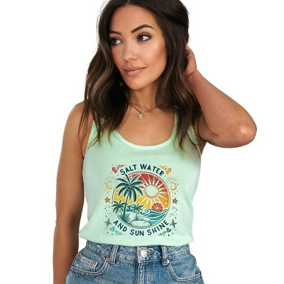 Simply Sage Market Salt Water And Sun Shine Circle Racerback Tank