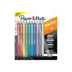 Paper Mate Inkjoy Retractable Gel Pen Medium Point 0.8mm  Assorted Metallic Ink 10/Pack (2208638) - 1 of 4