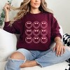 Simply Sage Market Women's Graphic Sweatshirt Love Smiley Grid - 2 of 4