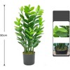 Acekool Artificial ZZ Plant with Pot, Realistic Faux Zamioculcas Zamiifolia Greenery, 90cm Tall Indoor Decorative Plant for Office and Home - 3 of 4