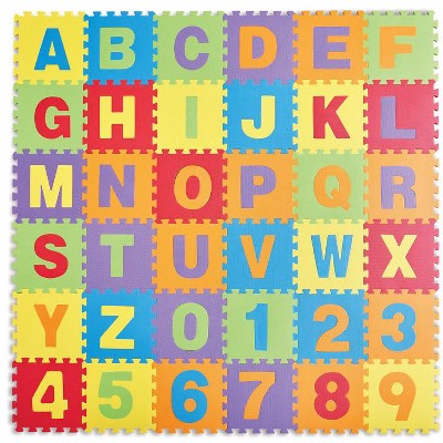 Kidoozie ABC & 123 Puzzle Playmat, Foam Playmat with Storage Bag for Toddler or Preschooler, 12 Months and Up