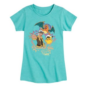 Girls' - Pokémon - New Horizons Fitted Short Sleeve Graphic T-Shirt - 1 of 4