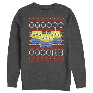 Men's Toy Story Christmas Alien Ugly Sweater Sweatshirt - 1 of 3