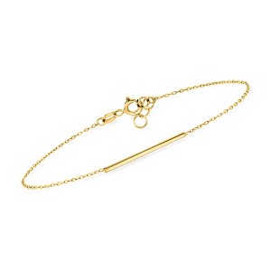 Pure Collection by Ross-Simons Italian 14kt Yellow Gold Bar Bracelet - 1 of 4