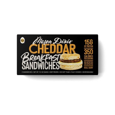 Mason Dixie Frozen Cheddar Biscuit Breakfast Sandwich - 9.3oz/2pk
