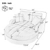 55" Chaise Lounge Sofa Bed for Indoor Space, Upholstered Sofa Couch with Tufted Seat and Pillows for Living Room-Maison Boucle - 3 of 4