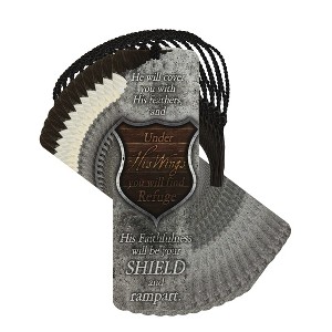 Dicksons He Will Cover You with His Feathers Shield 6 inch Paper Tussled Bookmark Pack of 12 - 1 of 4