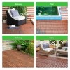 30 PCS Interlocking Deck Tiles Striped Pattern, 12" x 12" Square Acacia Hardwood Outdoor Flooring for Patio, Bancony, Pool Side - 4 of 4
