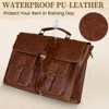 Mens Messenger Bag 15.6 Inch Leather Vintage Laptop Briefcase Waterproof Computer Laptop Bag - 4 of 4