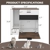 Hidden Cat Litter Box Cabinet with Door and 2 Drawers,Indoor Enclosure and Storage Furniture for Cats of All Sizes– The Pop Home - 3 of 4