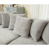 111" Corduroy Oversized L-Shaped Sectional Sofa with Left Chaise & 8 Pillows - 3 of 4