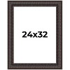 PosterPalooza | 3.5" Wide Ornate Brown Picture Frame - UV Acrylic, Foam Board Backing, Hanging Hardware - 2 of 4
