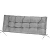 NewHome "Waterproof Bench Seat Cushion for Indoor/Outdoor Furniture, Non-Slip with Ties, 51.18x19.68in" Gray 10cm thick - 3 of 4