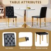 Sapphtopaz Modern Ergonomic Dining Chairs Set of 4, PU Kitchen Chairs with Buckle Backrest & Metal Legs, 35 Inches High - 3 of 4
