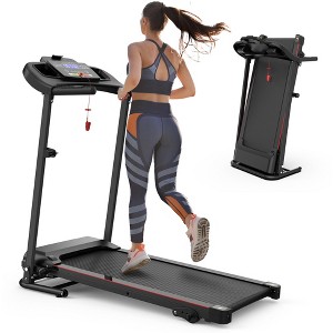 2.5HP Electric Foldable Treadmill with 3-Level Incline, Bluetooth Speaker, Heart Rate Sensor, 12 Preset Programs, 265 lb Capacity - 1 of 4