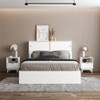 Polifurniture 4pc Queen Victoria Bedroom Set White: Modern Style, Includes Bed Frame & 2 Nightstands - 2 of 4
