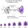 6 Pairs Stud Earrings Set, Hypoallergenic Cubic Zirconia Earrings 316L Stainless Steel CZ Earrings 3-8mm - 4 of 4