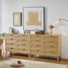 FONTOI Storage Cabinet with Rattan Doors& 8 Drawers, Wine Cabinet for Corridors, Dining rooms, Natural, 15.8"*37.4"*47.2" - 4 of 4